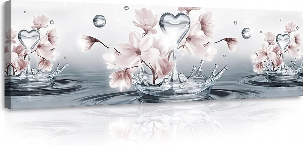 Vászonkép Virágok Absztrakt Vászon Fal Hálószoba Nappali Nagy XXL 145x45