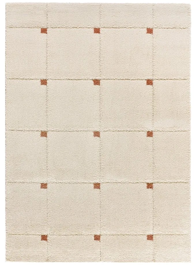 Téglavörös-krémszínű szőnyeg 133x190 cm Brenda – Universal