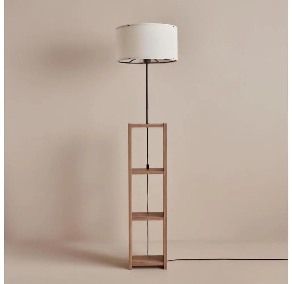 Állólámpa AYD 1xE27/40W/230V barna/fehér