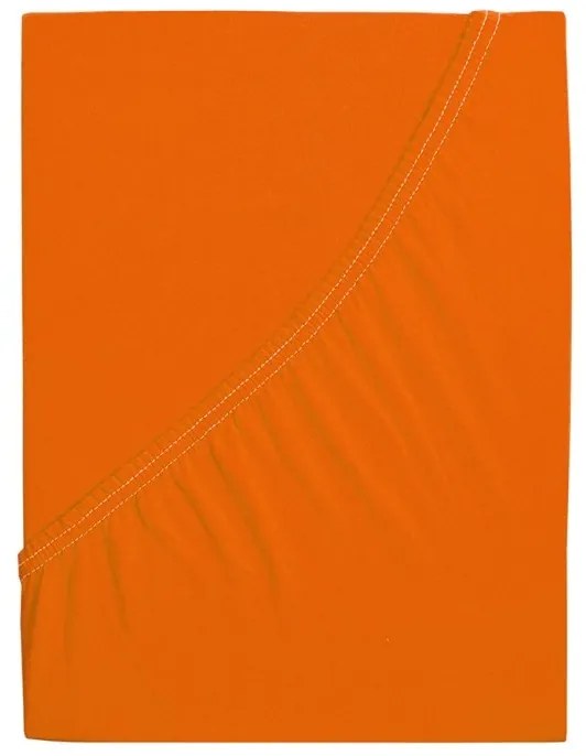 Jersey lepedő kiságyba EXCLUSIVE 70x140 cm narancssárga