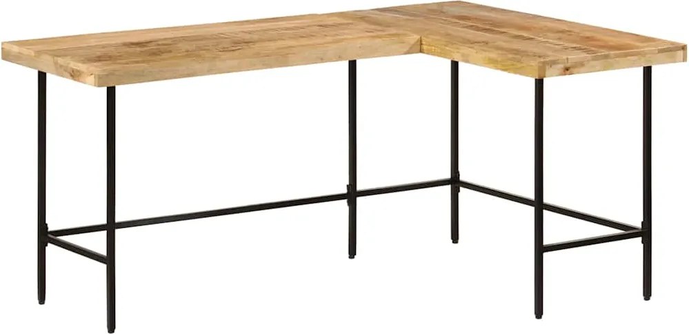 vidaXL íróasztal 165x110x77 cm tömörfa mangó és vas