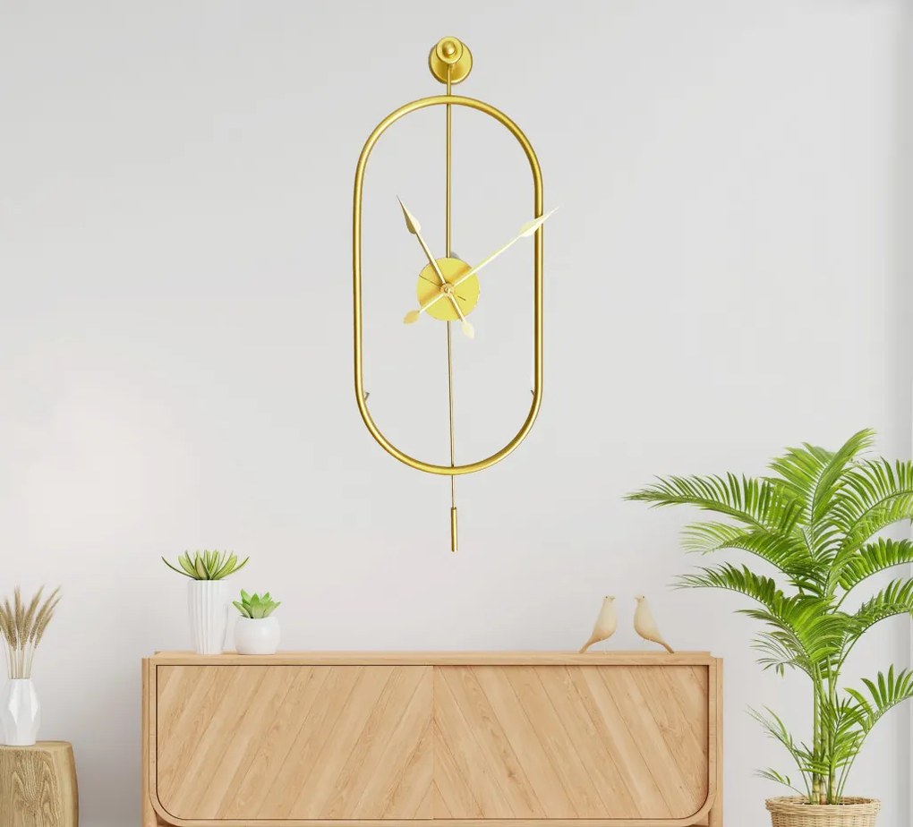 Mclock-00105 arany fém falióra, 28 x 80 cm