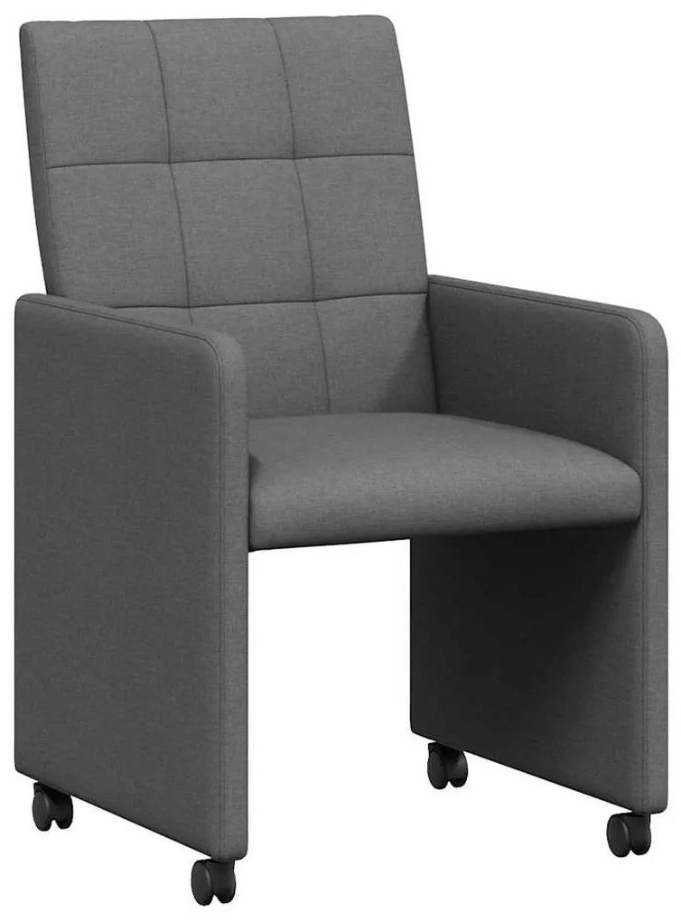 Kerekes Étkező Székek 2 pcs Sötétszürke 58 x 65 x 94 cm szövet