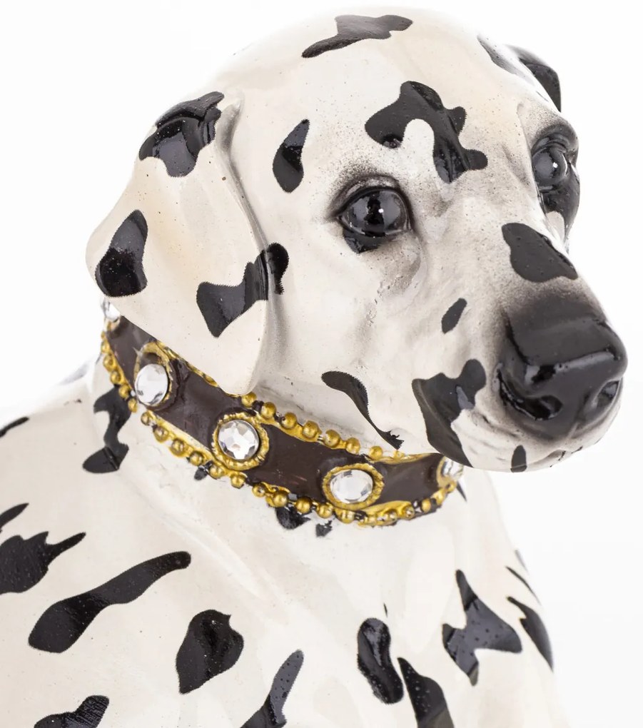 Figura Dalmata Műanyag Fekete, Fehér 14x31x15cm