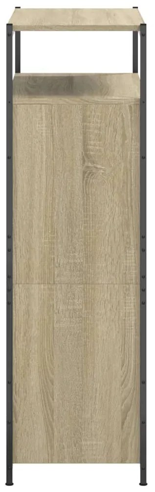 sonoma tölgy színű szerelt fa cipőszekrény 75x34x112 cm
