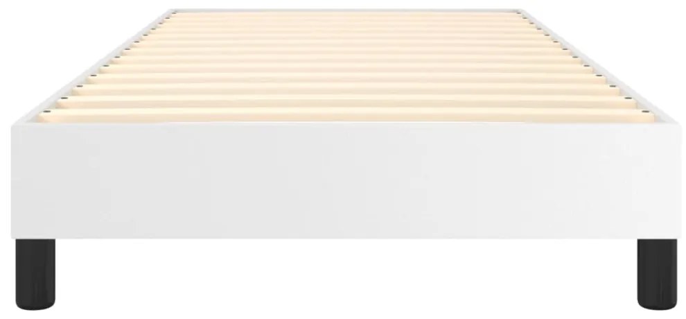 fehér műbőr rugós ágykeret 90x190 cm