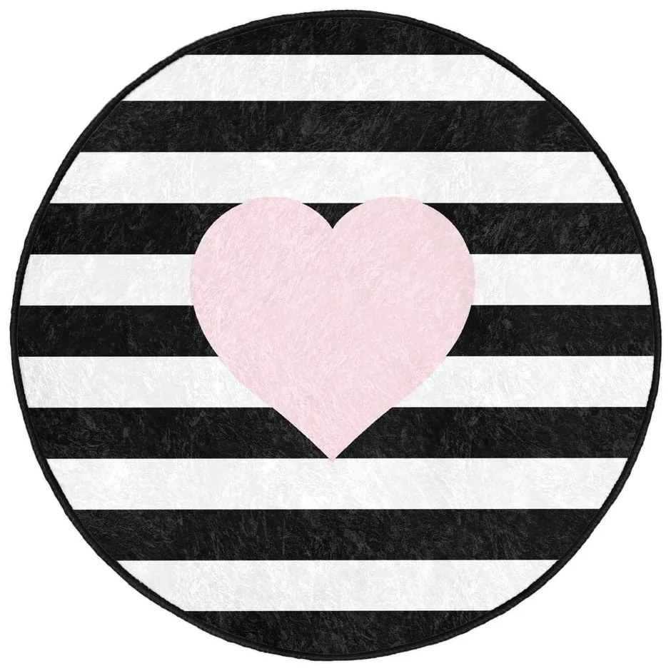 Fekete-fehér gyerek szőnyeg ø 120 cm Comfort – Mila Home