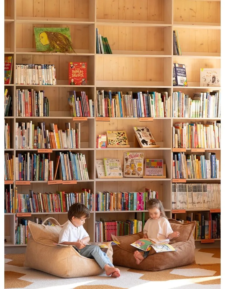 Barna kordbársony gyerek babzsákfotel Chair – Wigiwama