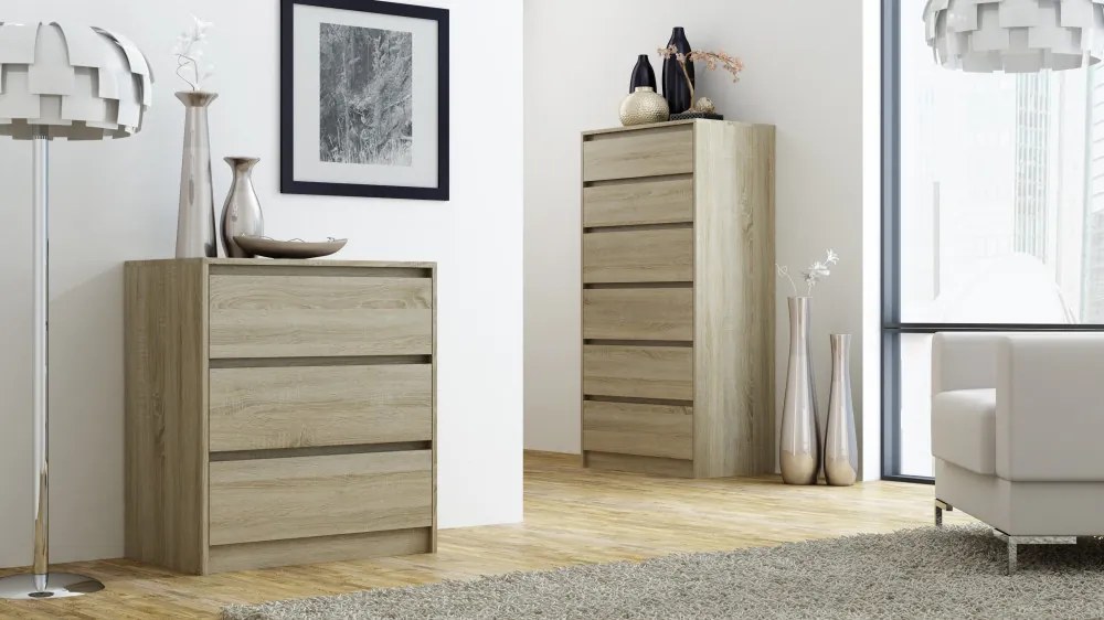 Odell K3 fiókos szekrény, sonoma