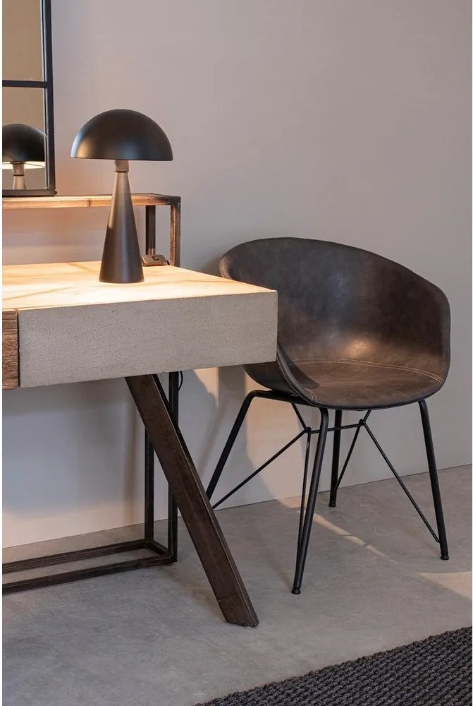 Sötétszürke kárpitozott étkezőszék Warhol – Bizzotto