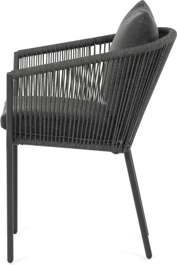 Kerti szék, alumínium, szövet, szürke, AZC-C1179 GREY