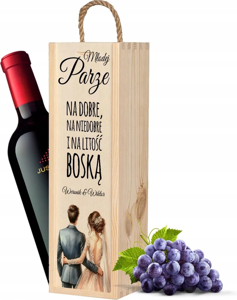 Alkoholos doboz Bor Fa Ajándék az ifjú párnak Kreator Design