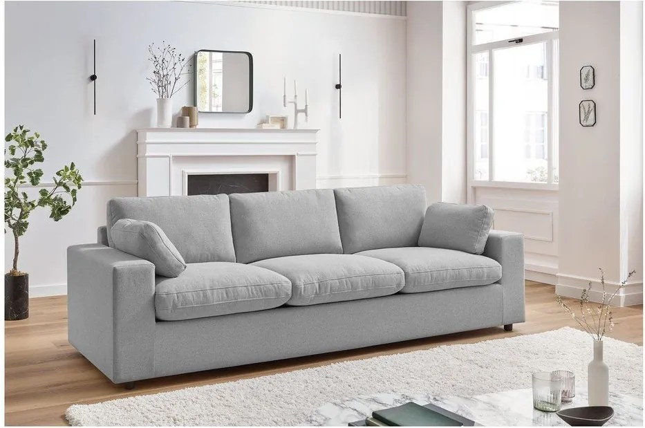 Világosszürke kanapé 250 cm Belair – Bobochic Paris