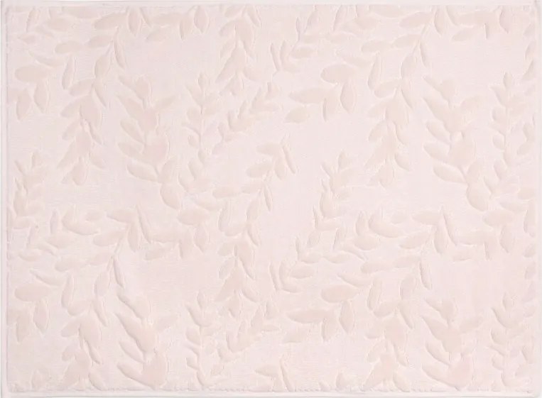 Fürdőszobaszőnyeg 60X90 rózsaszín, dombornyomott pamut mintával