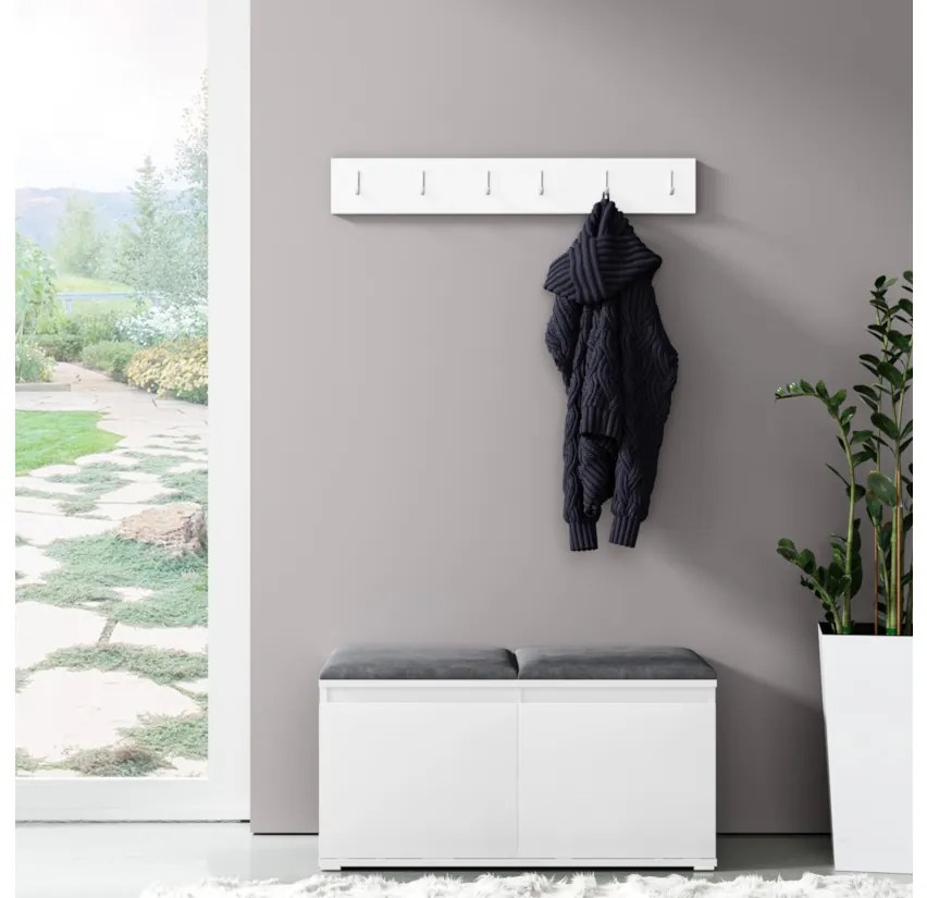 EUGENIO 5 előszoba összeállítás, 100x49,5x40, tölgy artisan/černá/trinity 15