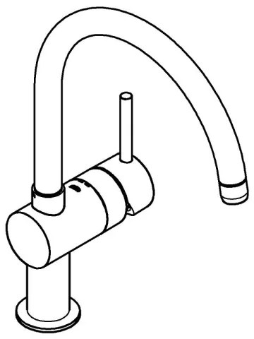 GROHE 32917000 - Mosogató csaptelep A 356 mm fényes króm