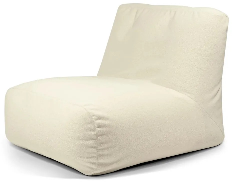 Krémszínű buklé babzsákfotel Tube 100 – SLOWDOWN
