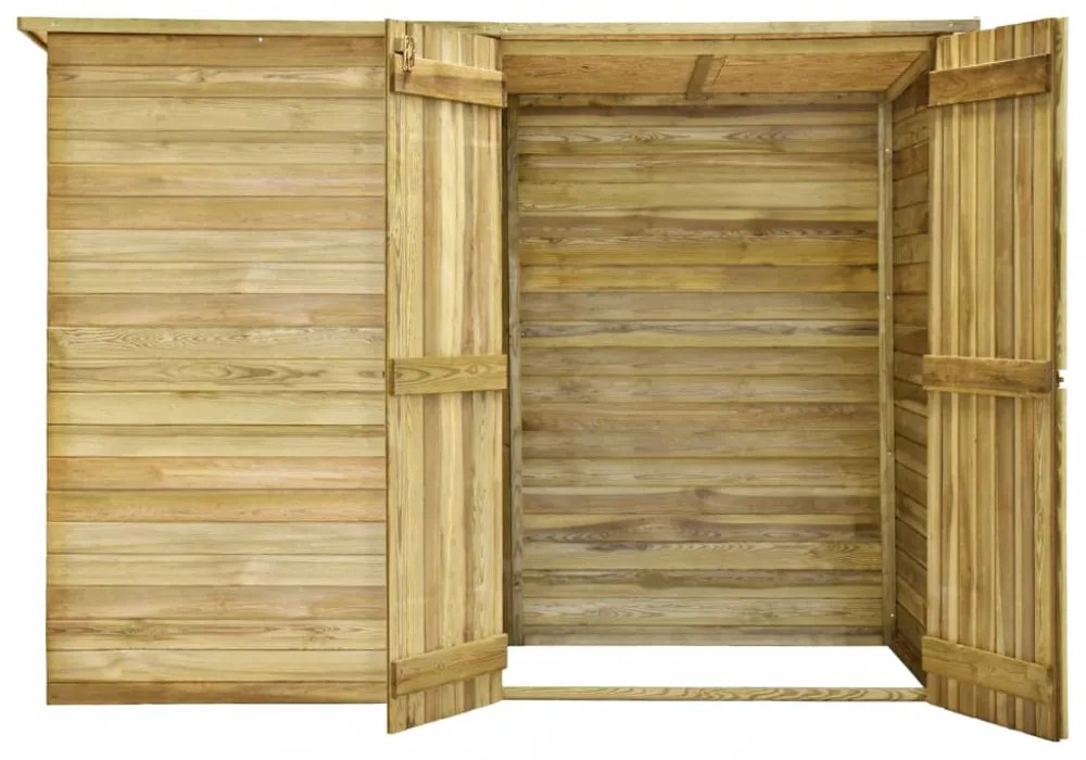 impregnált fenyőfa kerti kerékpártároló 232 x 110 x 170 cm