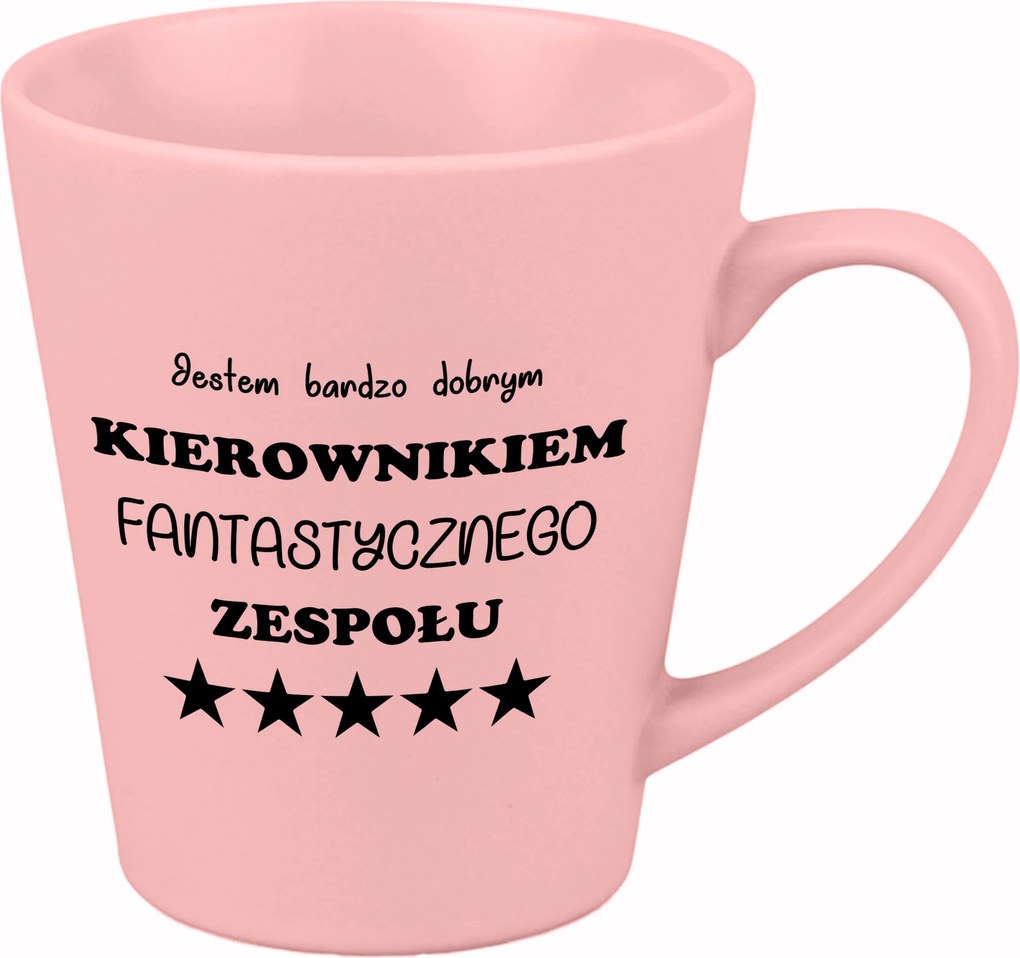 Latte Bögre Matt Rózsaszín 300ml Vicces Ajándék Gadget Csapatvezető