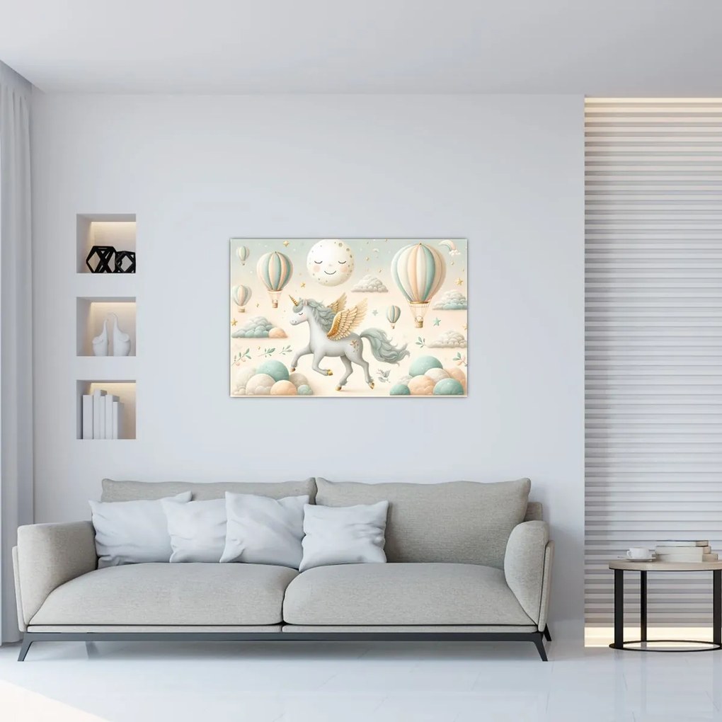 Kép - Boldog egyszarvú (90x60 cm)