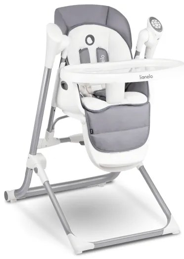 Lionelo - Gyerek étkezőszék NILES szürke 4xAA