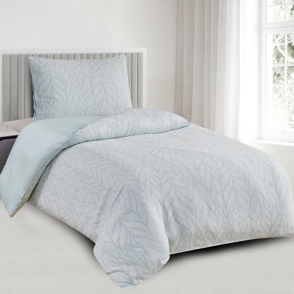 Alabama zöld jacquard ágynemű, 140 x 200 cm, 70 x90 cm