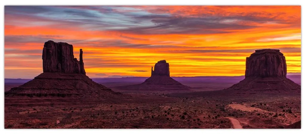 Kép - Emlékmű - völgy Arizonában (120x50 cm)