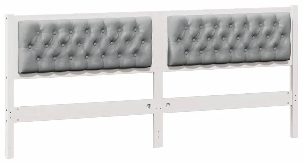 Fejtámla Egyéb Fehér és világosszürke 200 cm Tömör fenyőfa