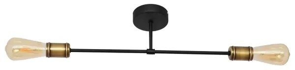 Csillár CAMBRIDGE 2xE27/15W/230V fekete/arany