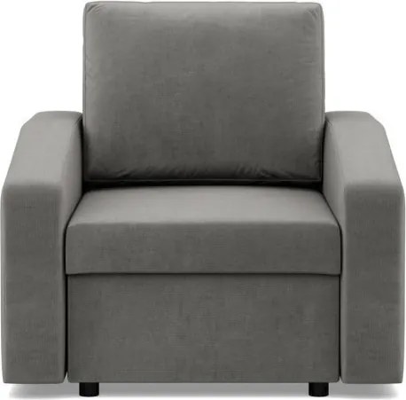 Zeus fotel, döntött kartámasz, bársony, bonell töltet, világosszürke