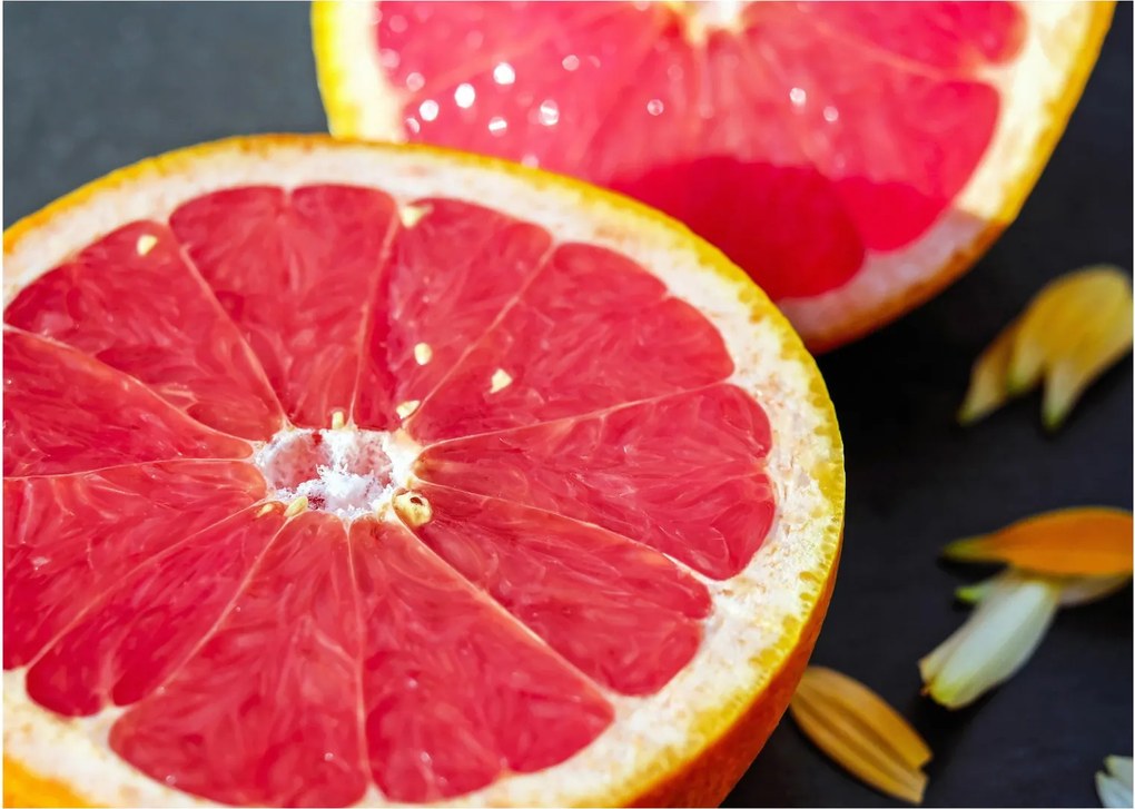 Szeletelt grapefruit képe (70x50 cm)