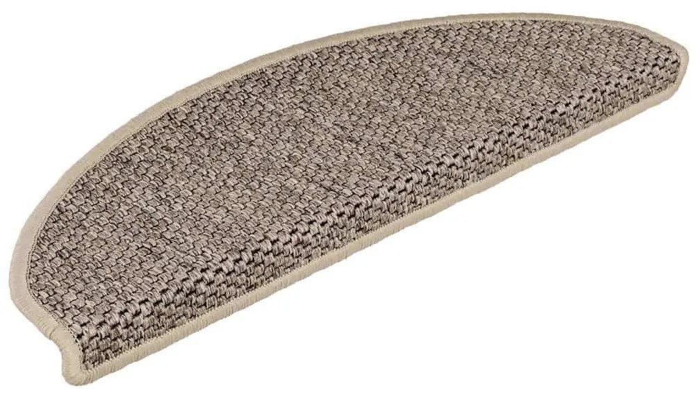 15 db szizál hatású sötét bézsszínű lépcsőszőnyeg 65x21x4 cm
