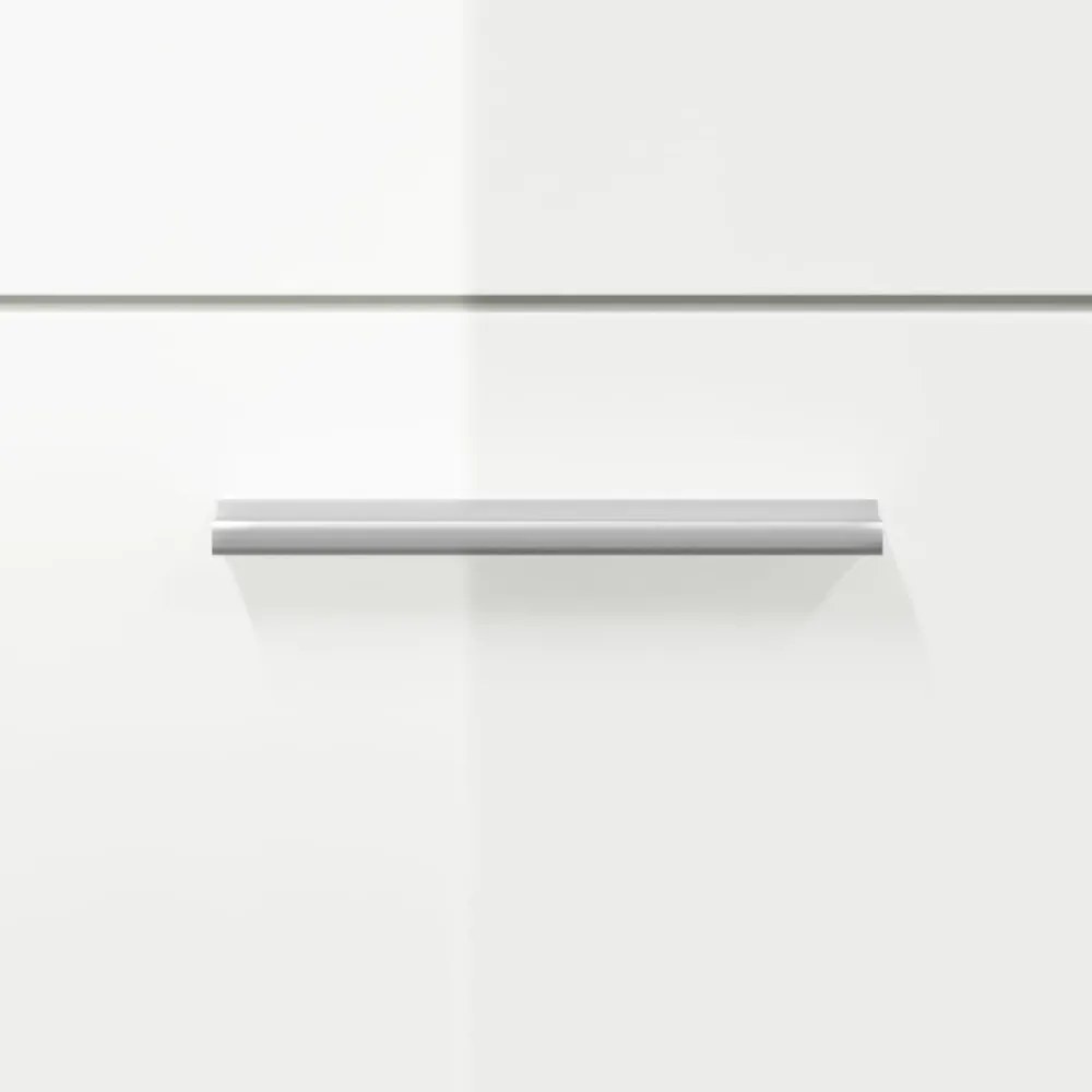 vidaXL magasfényű fehér szerelt fa fürdőszobaszekrény tükörrel