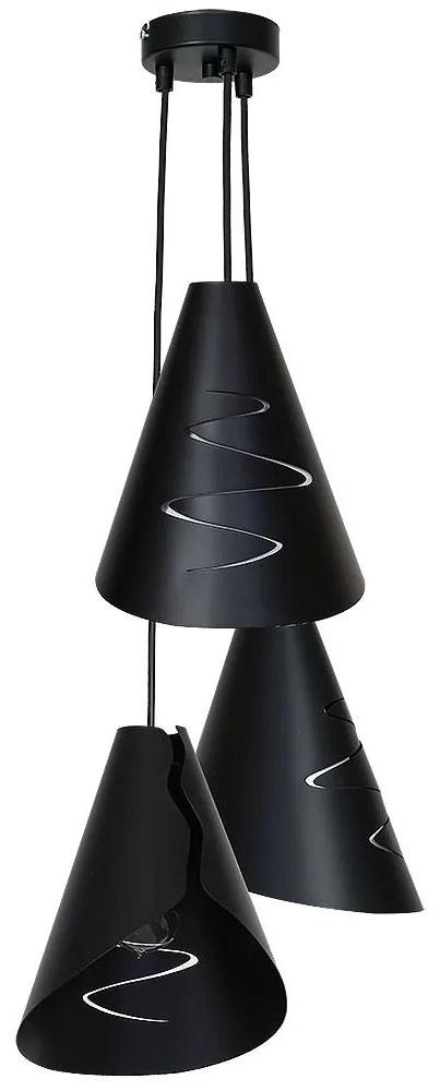 Csillár ALANA 3 3xE27/60W fekete