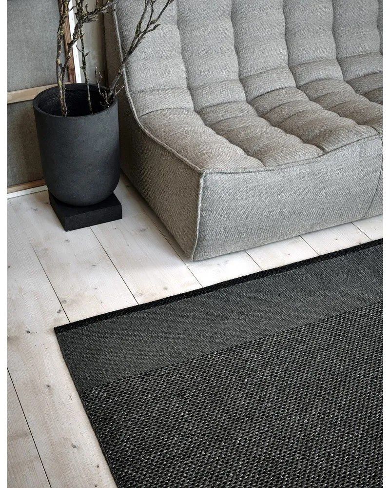 Antracitszürke kültéri-beltéri futószőnyeg 85x260 cm Edit Charcoal – Pappelina