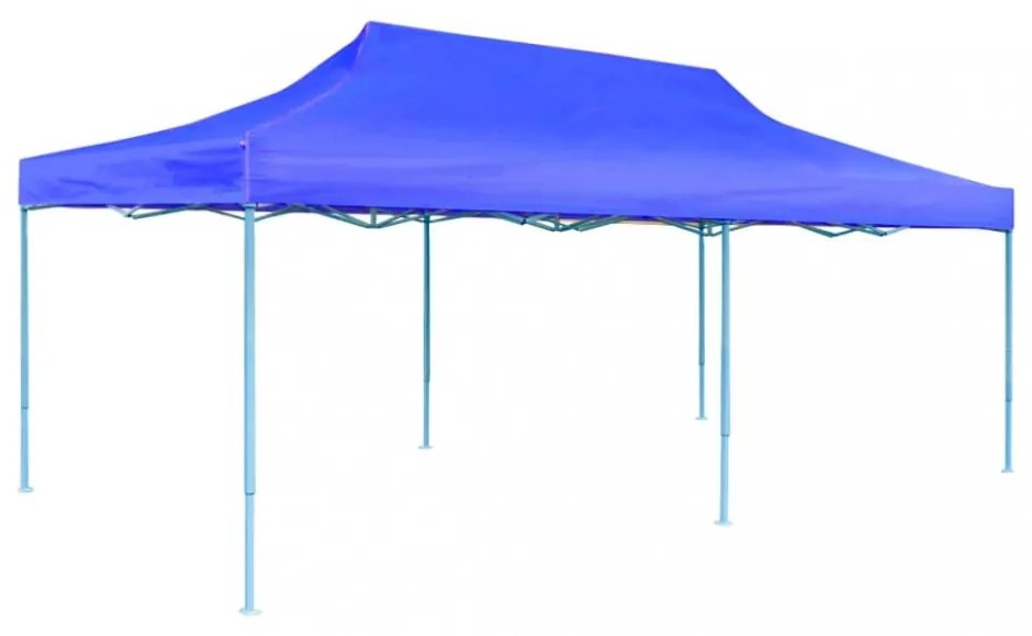 kék összecsukható pavilon 3 x 6 m