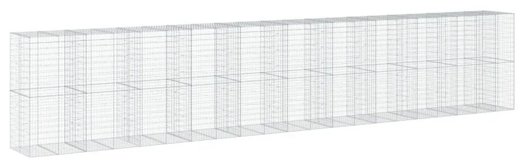 horganyzott vas gabion kosár fedéllel 1050 x 100 x 200 cm