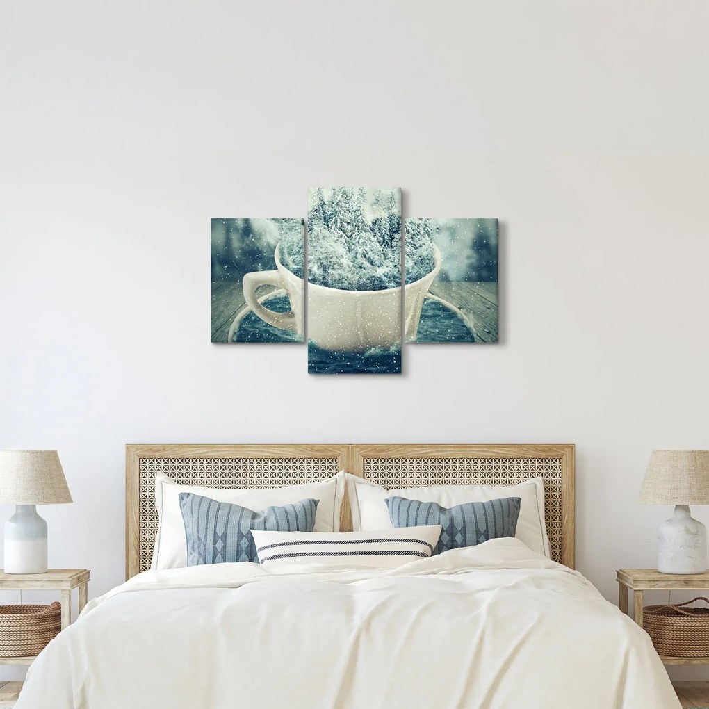 Kép - Téli világ egy bögrében (90x60 cm)