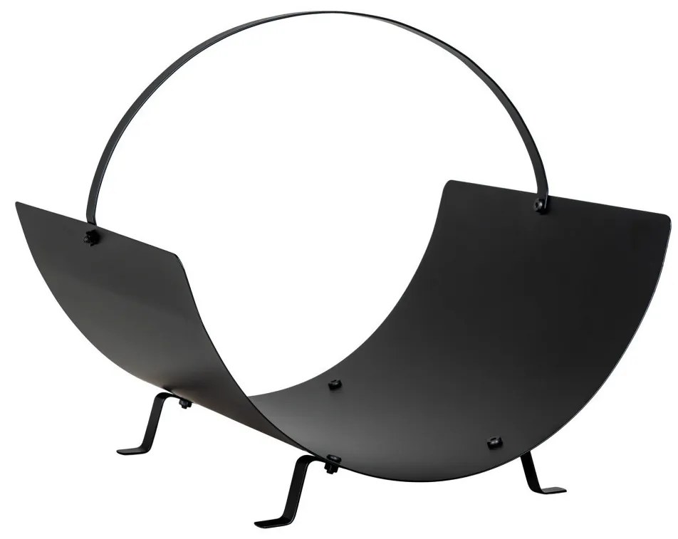 Tires acél tűzifa tartó, fekete 40x35x33,5 cm