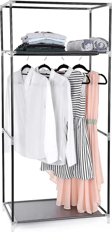 Szövet gardrób, Összecsukható szekrény, szürke