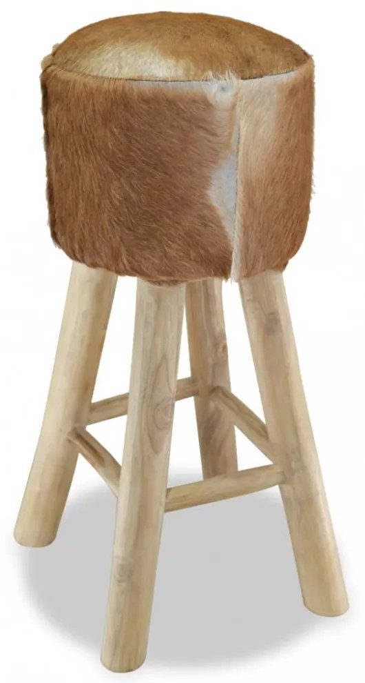 kecskebőr és tömör tíkfa bárszék