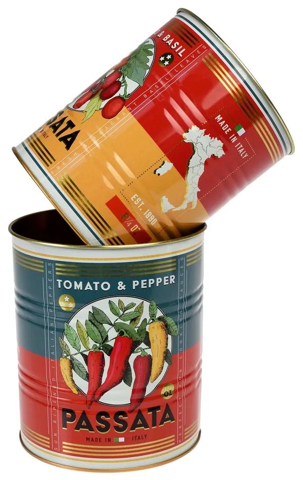 Dekoratív ón tárolódoboz szett 2 db-os ø 11x13 cm Passata – Rex London
