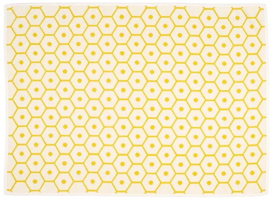 Sárga gyapjúkeverék takaró 140x180 cm Honey Lemon – Pappelina