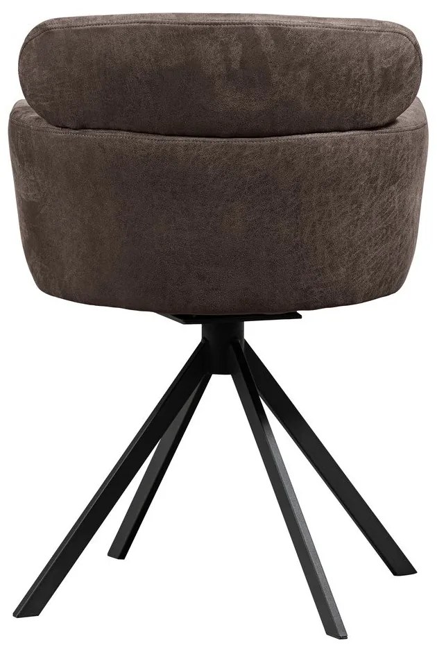 Sötétbarna kárpitozott karfás étkezőfotel Fenne – WOOOD