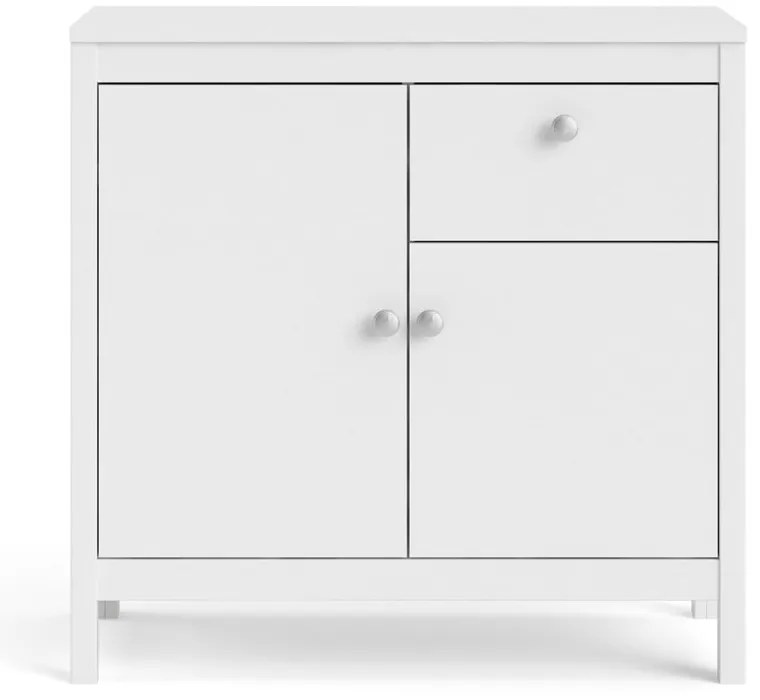 Fehér alacsony komód 82x80 cm Madrid – Tvilum