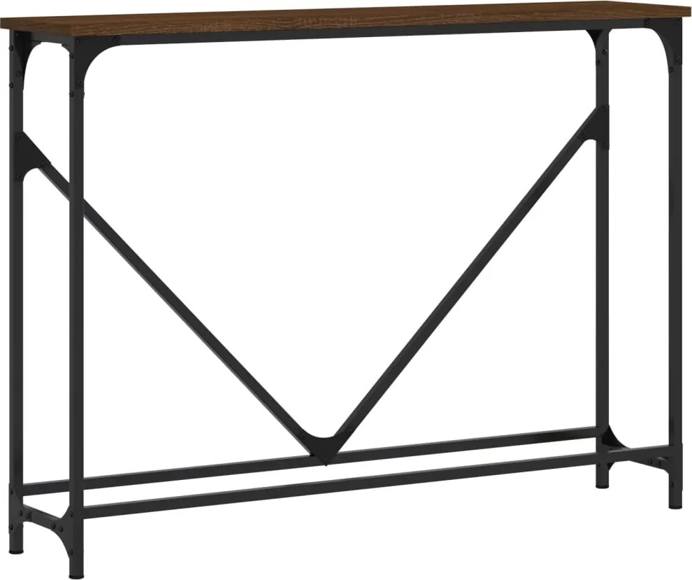 vidaXL barna tölgyszínű szerelt fa tálalóasztal 102 x 22,5 x 75 cm