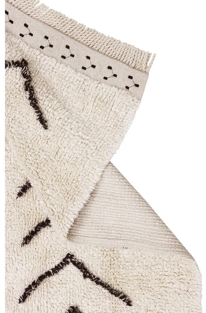 Krémszínű mosható kézi szövésű pamut szőnyeg 170x240 cm Bereber Rhombs – Lorena Canals