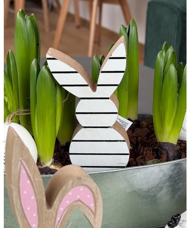 Húsvéti fa nyúl WHITE BUNNY 14 cm fehér