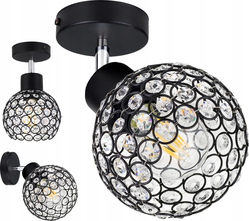 Fali Lámpa Mozgatható csillár Loft lámpabúra Kristály