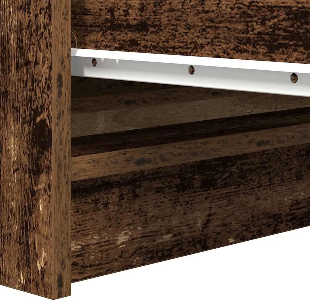 antik fa színű szerelt fa tálalószekrény 100x35x99 cm